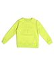 US Polo Assn Cotton Knit Full Sleeves Sweatshirt With Puffed Text Design - Lime Green