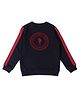 Us Polo Assn Cotton Knit Full Sleeves Sweatshirt with Logo Print -  Navy & Red