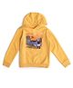 Us Polo Assn Cotton Knit Full Sleeves Hooded Sweatshirt with Horse Print - Yellow