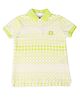 US Polo Assn Cotton Knit Half Sleeves Pattern Printed Polo T-Shirt - Light Green