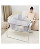 R for Rabbit Lullabies Smart Electric Cradle with Automatic Swing, 4 in 1 Convertible Cot Bassinet, Playpen, Remote Control, Bluetooth, Timer, Soothing Music for Baby 0-2 Year (Grey)