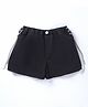 Kookie Kids Knit Mid Thigh Length Solid Shorts - Black