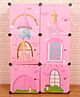 TOYPENTER Collapsible Kids Clothing Wardrobe | Cute Prince & Castle Print/Portable Waterproof Multipurpose Storage Rack/Adjustable Almirah for Babies/Girls/Boys (Pink Castle, 6 Cube) Plastic