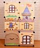 TOYPENTER Collapsible Kids Clothing Wardrobe |Cute Prince & Castle Print/Portable Waterproof Multipurpose Storage Rack/Adjustable Almirah for Babies/Girls/Boys (Blue Castle, 6 Cube)