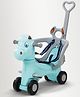 Baybee 2 in 1 Baby Horse Ride on for Kids Ride On Toy Manual Push Car for Babies with Push Handle & High Backrest - Green