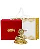 International Gift  Gold Plated Bal Krishna God Idol in Happy Anniversary Tag Velvet Box