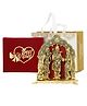 International Gift  Gold Plated Ram Darbar God Idol in Best Wishes Tag Velvet Box