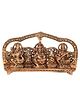 International Gift  Copper Plated Laxmi Ganesh Saraswati God Idol for Home Decor and Gifting