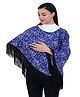 AGUILA Poncho Style Breast Feeding Nursing Cover All Over Print- Royal Blue