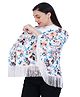 AGUILA Poncho Style Breast Feeding Nursing Cover All Over Print- Floral White