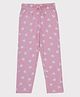 F&S Cotton Spandex Hearts Printed Pajama - Pink