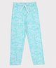 F&S Cotton Spandex Floral & Paisleys Printed Pajama - Blue