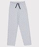 F&S Cotton Spandex Floral Printed Pajama - White