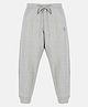 Kiddopanti Fleece Brand Name Printed & Pocket Detailed Track Pant - Grey Melange