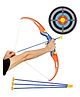 Amitasha Archery Bow And Arrow Toy Set With Target Board -Multicolor
