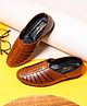 Tiny Bugs Glossy Finished Ethnic Mojaris - Tan