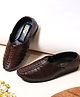 Tiny Bugs Glossy Finished Ethnic Mojaris - Brown