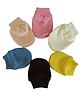MOMISY Cotton Set Of 6 Solid Mittens Set - Multicolor