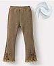 Kookie Kids Full Length Lounge Pants with 3D Applique - Brown