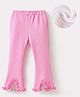 Kookie Kids Full Length Lounge Pants with Frill Detailing - Pink