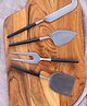 VarEesha Radiant Black Handle Silver Heads Cheese Knives Set