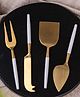 VarEesha White Handle Gold Heads Cheese Knives Set