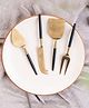VarEesha Radiant Black Handle Gold Heads Cheese Knives Set