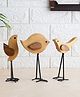 VarEesha Hand Crafted Sheesham Wood Bird Family Set of Three