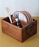 VarEesha Hand Made Acacia Wood Kitchen Caddy/ Cutlery Holder/ Condiment/ Napkin Holder from StyleWood Collection