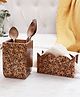 VarEesha Gul Sheesham & Beech Wood Cutlery & Napkin Holder Set