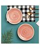VarEesha Parikrama Red Spiral Ceramic 7 Inch Side Plates Set of Six