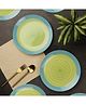 VarEesha Ananda Blue Hand-made Ceramic Dinner Plates Set of Six