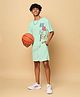 TeenTrums Half Sleeves Graphic Coordinated Tee & Shorts  Set - Mint