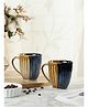VarEesha The Mug Shot Mustard Grey Ceramic Coffee Mugs Set of Two