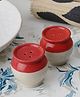 VarEesha Red White Handi Ceramic Salt n Pepper Set