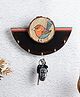 VarEesha Chiraiya Hand Painted Gond Art Mango Wood Semicircle Key Holder