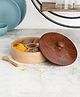 VarEesha Hand-made Sheesham Wood Enameled Spice Box/ Dry Fruit Box - Small