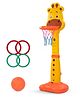 Baybee 4 in 1 Basketball for Kids with 6 Height Adjustable Stand, Basketball Hoop & Ring | Preschool Kids Play Area Indoor & Outdoor Toy Games for Kids