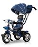 Baybee Klinto 2 in 1 Baby Tricycle for Kids, Plug N Play Kids Tricycle with Parental Control, Canopy, Rubber Wheels & Safety guardrail (Blue)