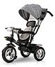 Baybee Klinto 2 in 1 Baby Tricycle for Kids, Plug N Play Kids Tricycle with Parental Control, Canopy, Rubber Wheels & Safety guardrail (Ash)