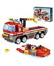 SVE City Fire Engine Construction Toy with Fire Rescue Boat, Fire Brigade Toy with 3 Firefighters, Educational Toy, Creative Gift for Boys and Girls from 6 Years, 354 Pieces