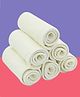 The Cheeky Kidzz Baby Adjustable 4 Layers Microfiber Microflee Bamboo Charcoal Inserts Liners Soakers Boosters For Baby Reusable Cloth Diaper Nappies Quick Dry(0-24 Months)( WHITE - PACK OF 6)