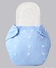 The Cheeky Kidzz Baby Quirky 1 Bamboo Microfiber Soaker Inserts & 1 Adjustable Reusable Cloth Diaper - BLUE
