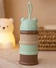 The Cheeky Kidzz Baby Formula Dispenser Foodgrade PP Double Layer Anti-Leak Milk Powder Cerelac Food Storage Dispenser 3 Container First Feed Box- Green