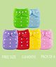 The Cheeky Kidzz Fashionable Trendy Pack of 6 Baby Reusable Cloth Diapers All in One Adjustable Pocket Style Nappies Washable Durable With Combo(MULTI-COLOR)