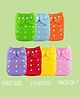 The Cheeky Kidzz Fashionable Trendy Pack of 7 Baby Reusable Cloth Diapers All in One Adjustable Pocket Style Nappies Washable Durable With Combo(MULTI-COLOR)