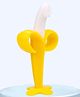 The Cheeky Kidzz Baby Ultra Soft Bristle Bendable Silicone Banana Toothbrush Teether Teether and Feeder (YELLOW)