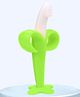 The Cheeky Kidzz Baby Ultra Soft Bristle Bendable Silicone Banana Toothbrush Teether Teether and Feeder 6 to 12 Months BPA Free (GREEN)