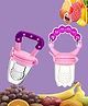 The Cheeky Kidzz Pak Of 2 Baby Soft Silicone Fruit Vegetable Nibbler Rattle Soothers BPA Free Teether and Feeder 4 to 24 Months (PINK)