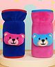 The Cheeky Kidzz Baby Soft Stretchable Velvet  Double Color Prints Baby Glass Feeding Bottle Covers for 150ml 220ml 240ml 250ml (Pack of 2)